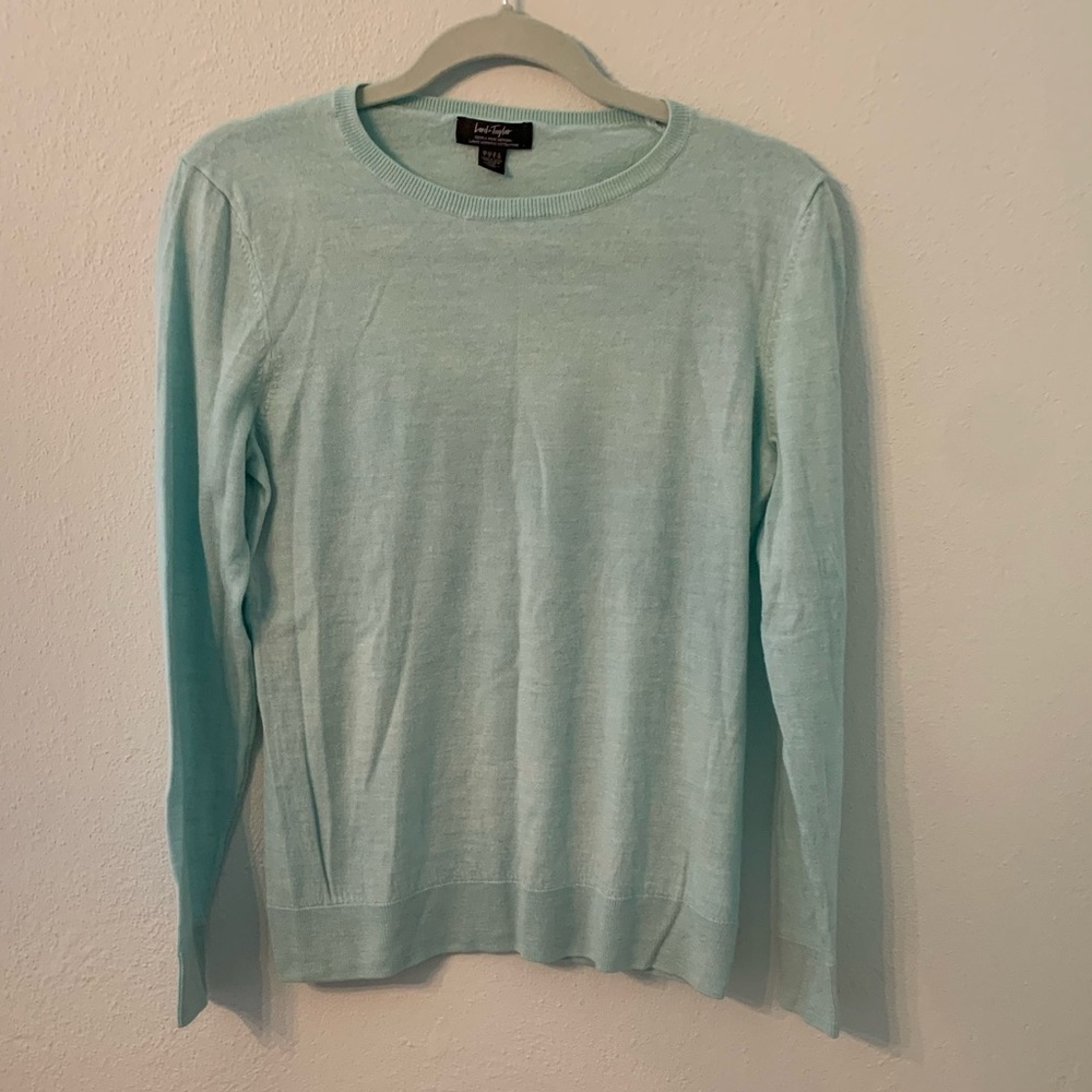 Lord & Taylor Turquoise Sweater